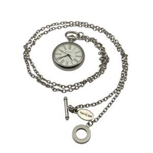 Tokyo Bay Quartz Pendant Pocket Watch Necklace 30" -  Open Face - New Battery